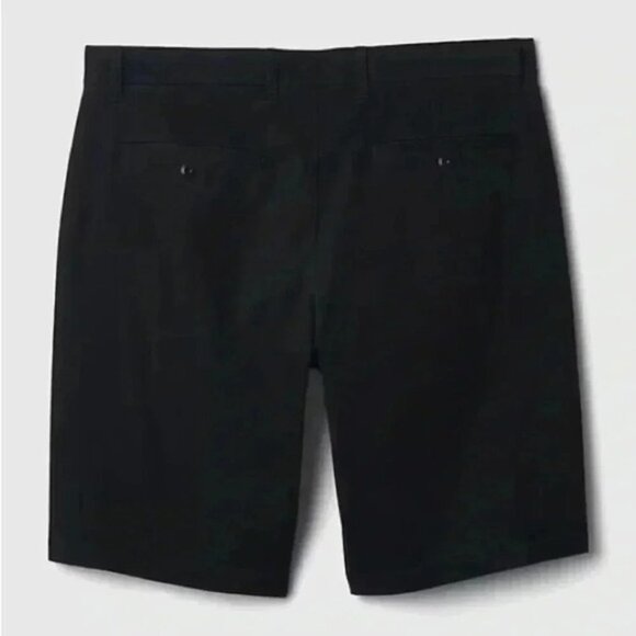 GAP Men’s Shorts 12” Stretch Casual Flat Front Chino Shorts Washed Black 31 - Picture 2 of 15